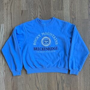 Hollister Rocky Mountains Blue Crewneck Sweater